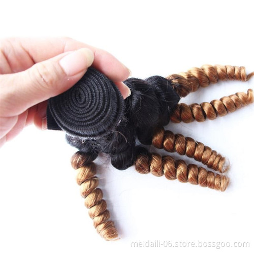 Wholesale Fumi Hair The High Quality Hair Extensions, Double Drawn Ombre Hair Bundles Custom colors are acceptable